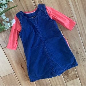Ralph Lauren 4/4T Blue Corduroy Jumper Dress